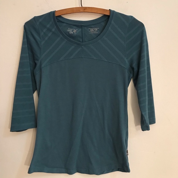 Mountain Hardwear Women's Blue Three Quarter Sleeve Active Top XS - Picture 1 of 9